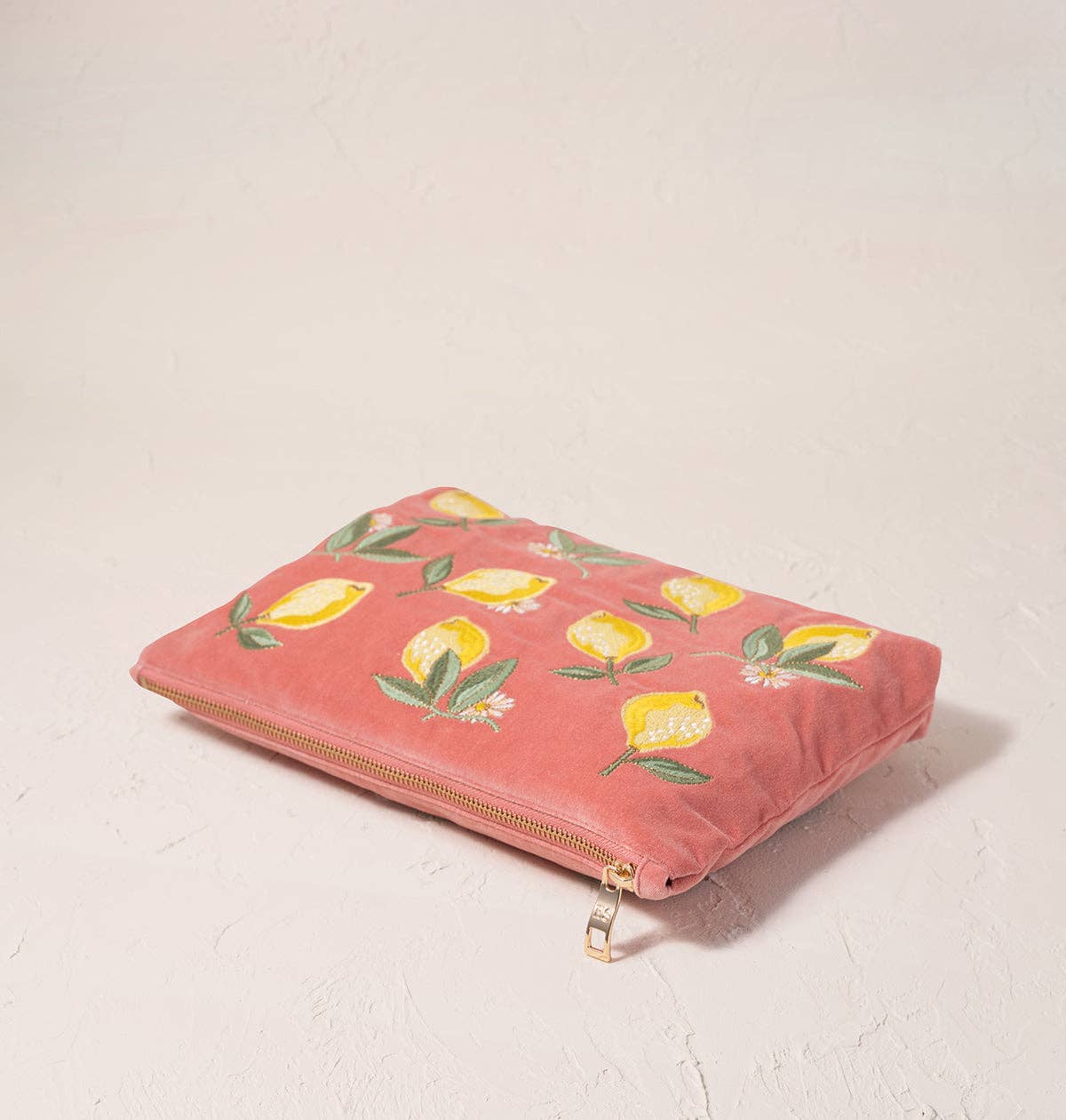 Lemon Blossom Everyday Pouch, Coral