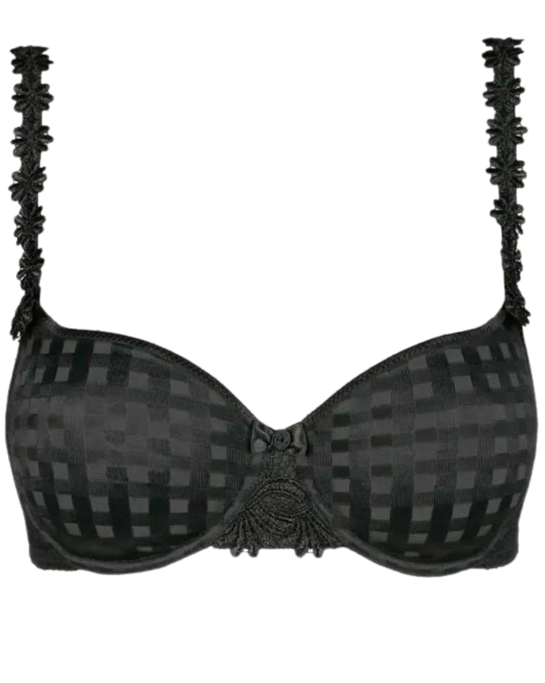Avero Non Padded Seamless Full Cup Bra, Black