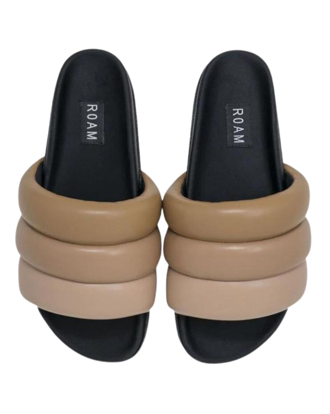 Puffy Vegan Leather Sandals, earth