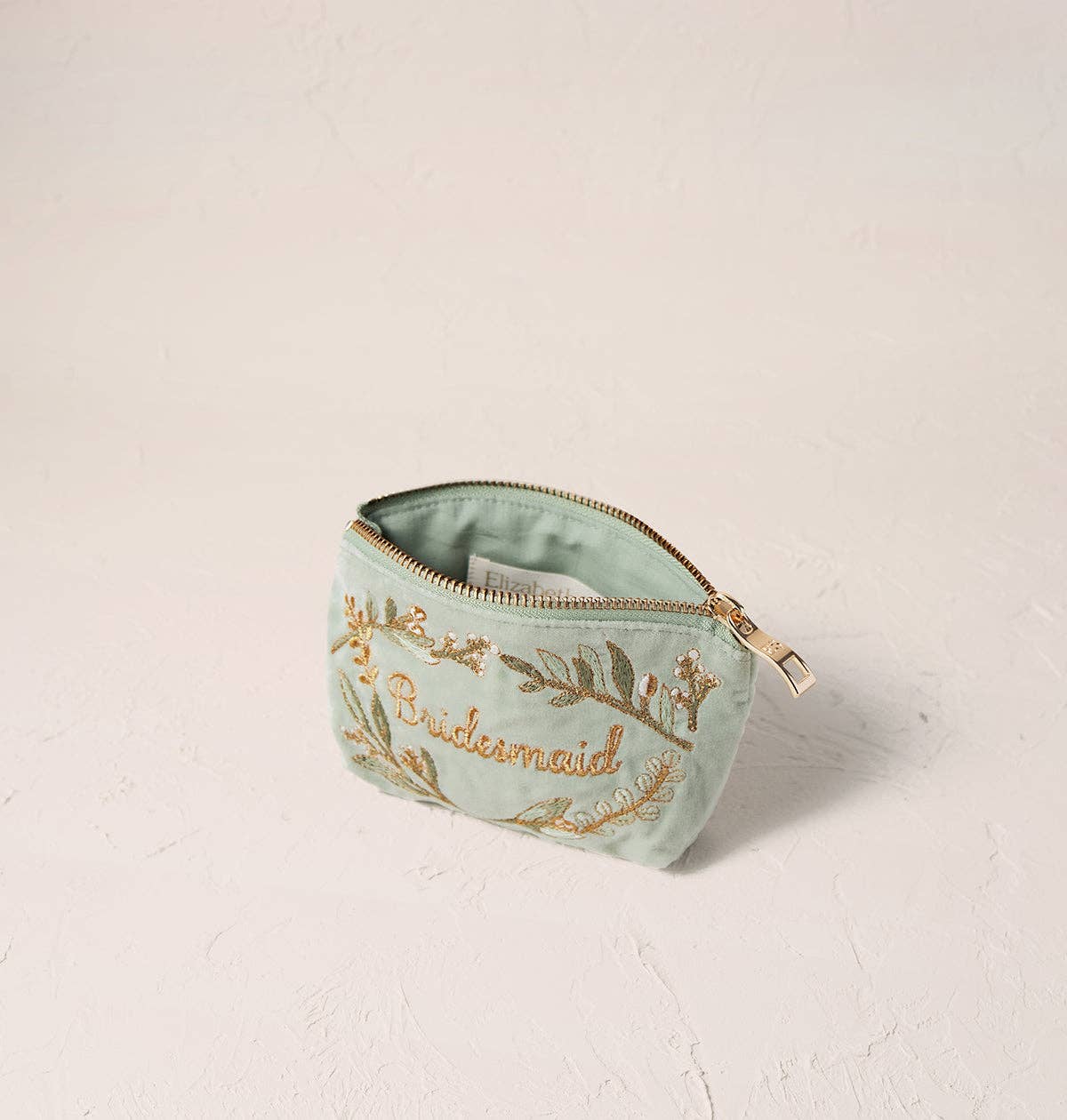 Olive Branch Bridesmaid Coin Purse, Sage