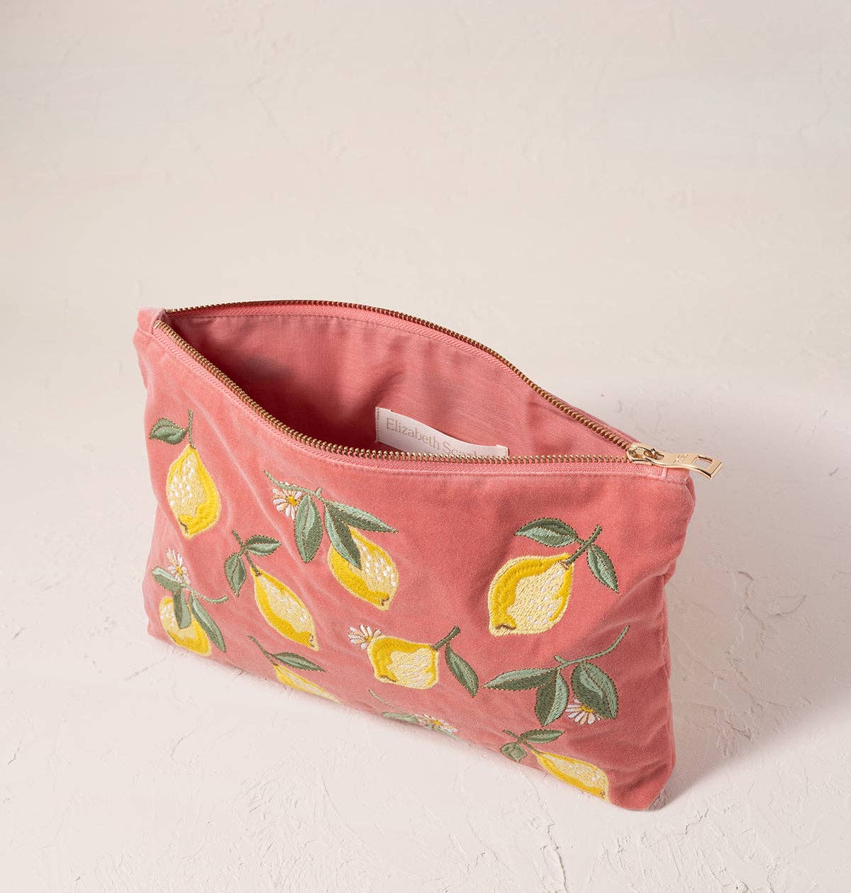 Lemon Blossom Everyday Pouch, Coral
