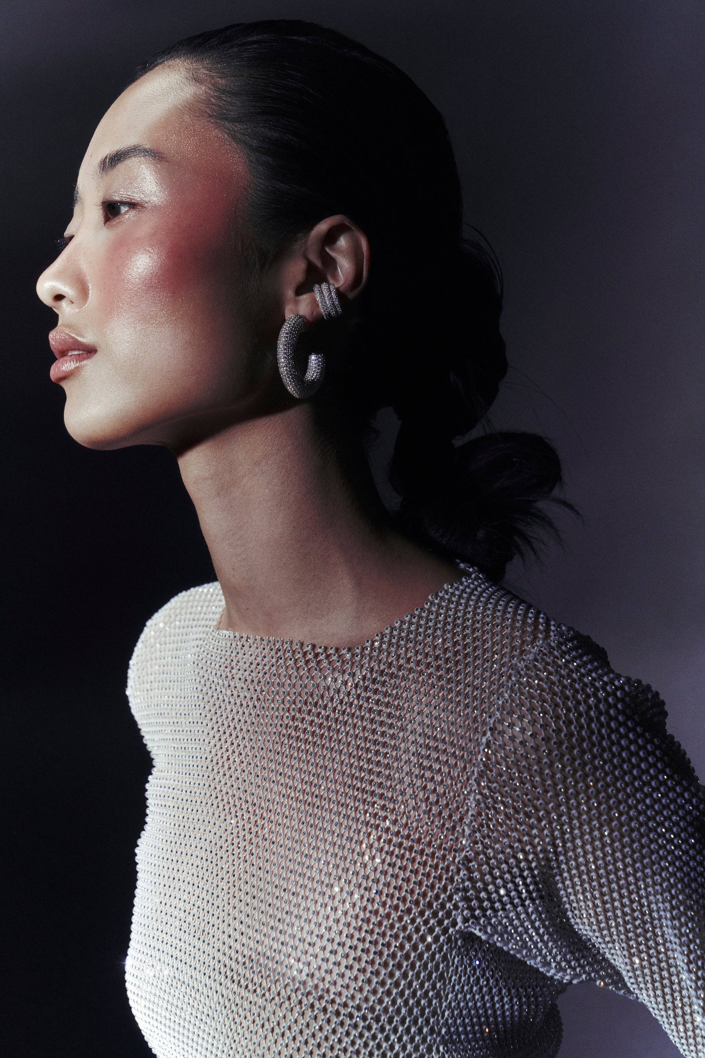 Medium Pave Sloane Hoops