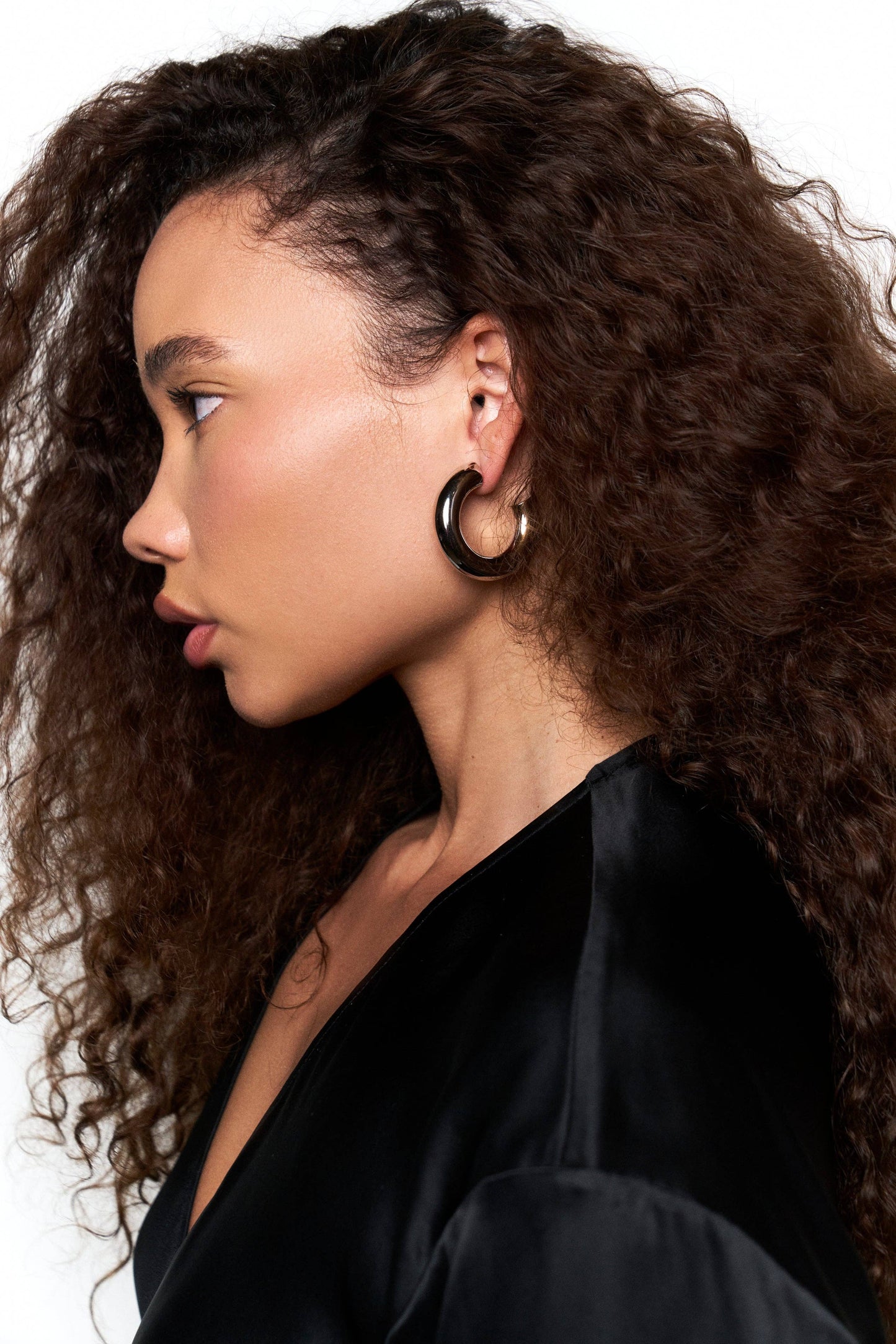 Medium Sloane Hoops, Gold