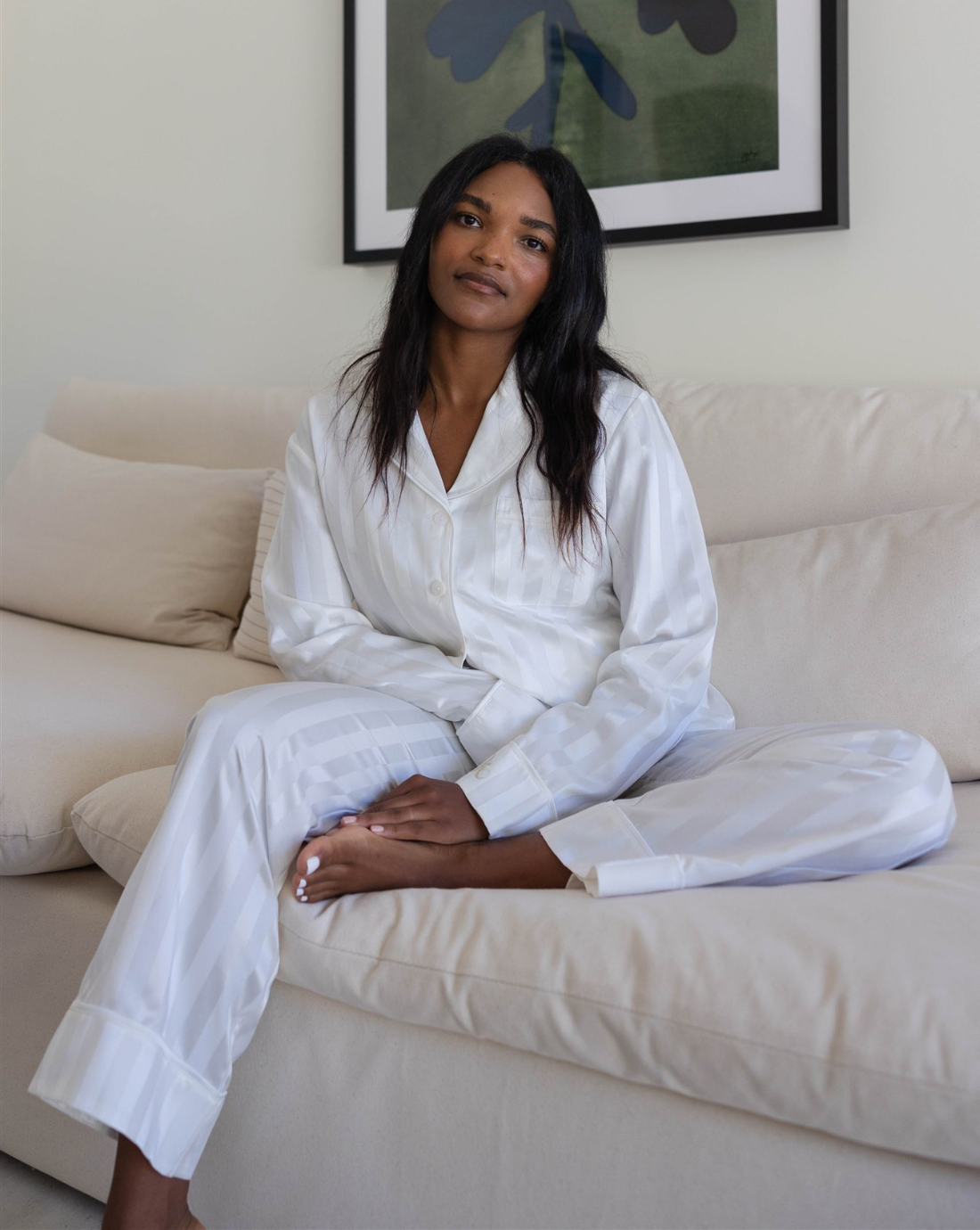 Gray silk discount pajamas