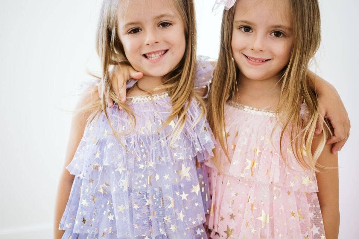 Layered Dress, Ivory Stars