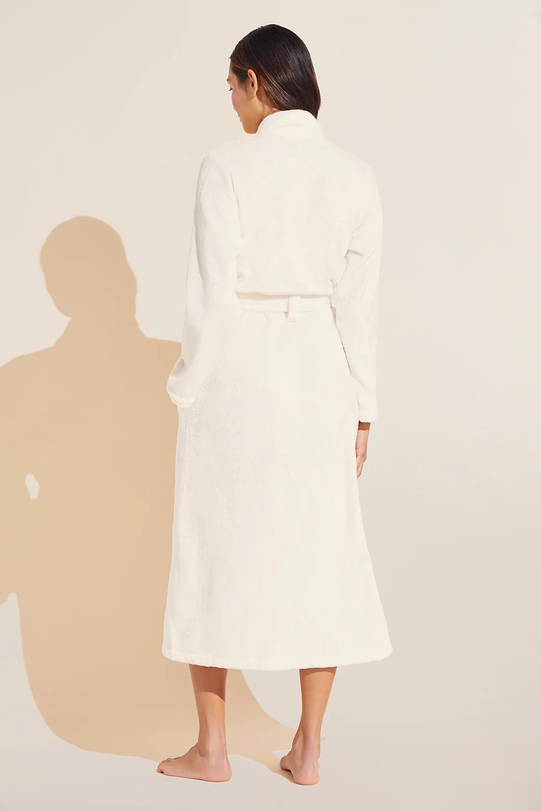 Chalet Recycled Plush Robe, Ivory
