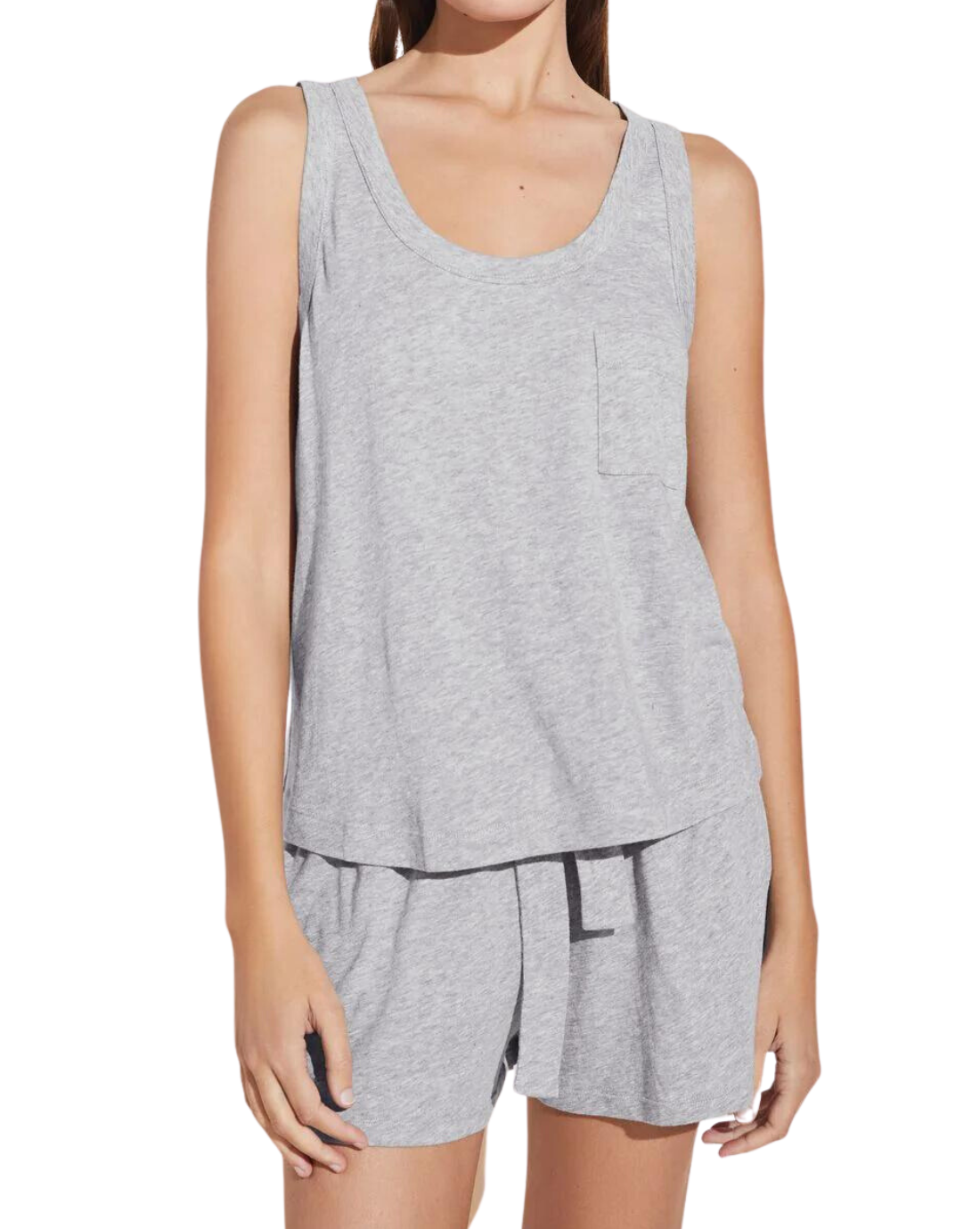 Aloe Cotton Tank, Heather Grey