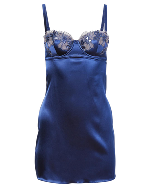 Violet Cupped Slip, Nighttime Blue