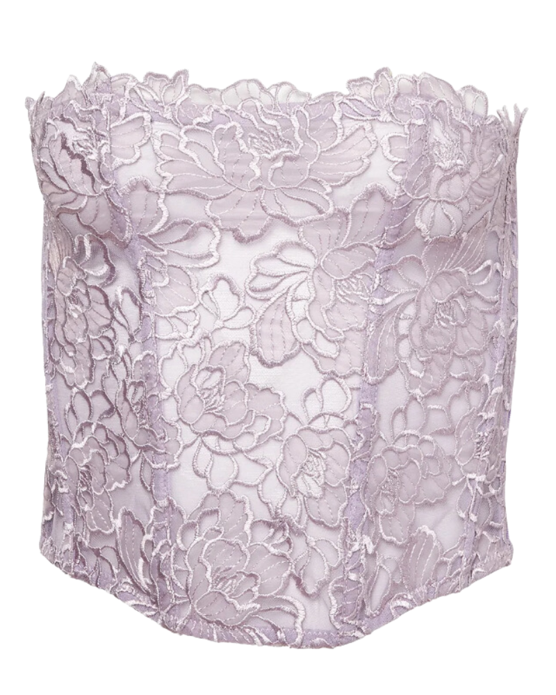 Whitney Embroidery Corset Top, Thistle