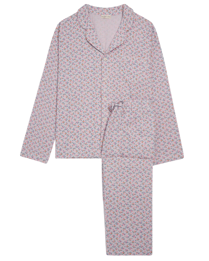 Women's Traditional Set, Dotty Floral Purple Mist