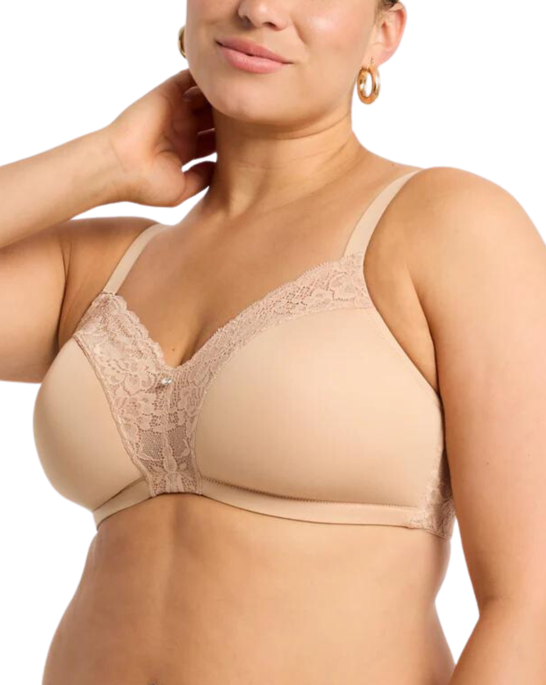 Wire Free Plus Bra, sand