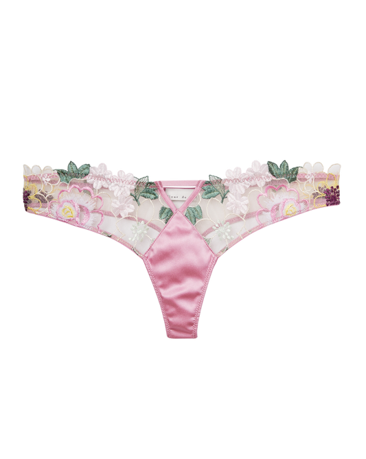 Jardin Embroidery Thong, Bisou
