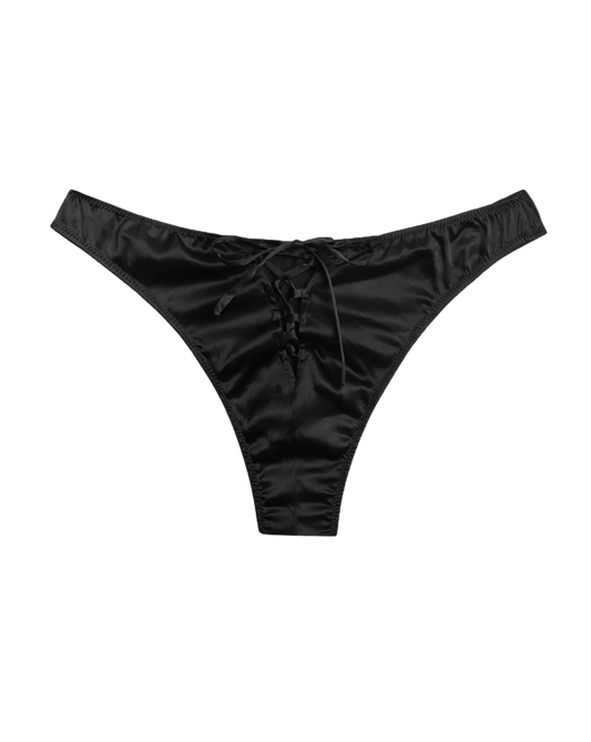 Laced Up Luxe Cheeky, Black