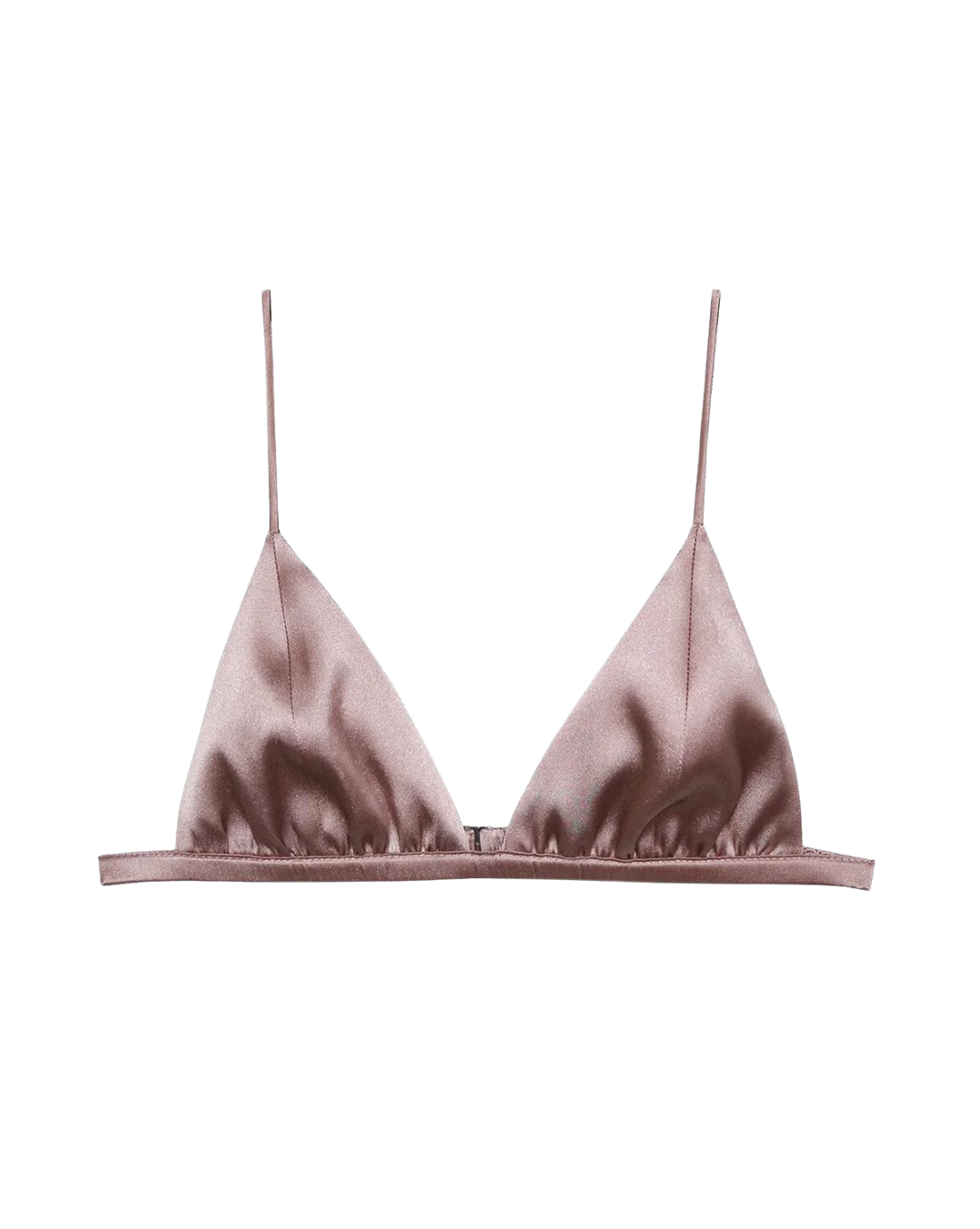 Luxe Triangle Bra, Tan