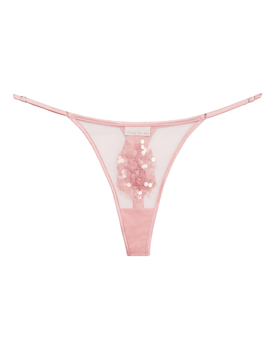 Beaded Appliqué Thong