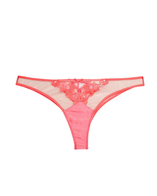 Petal Embroidery Cheeky, Pop Pink
