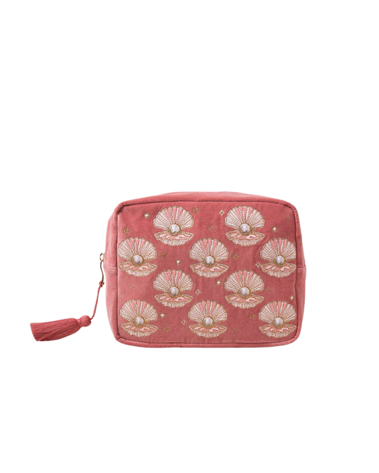 Pearl Shell Rose Pink Wash Bag