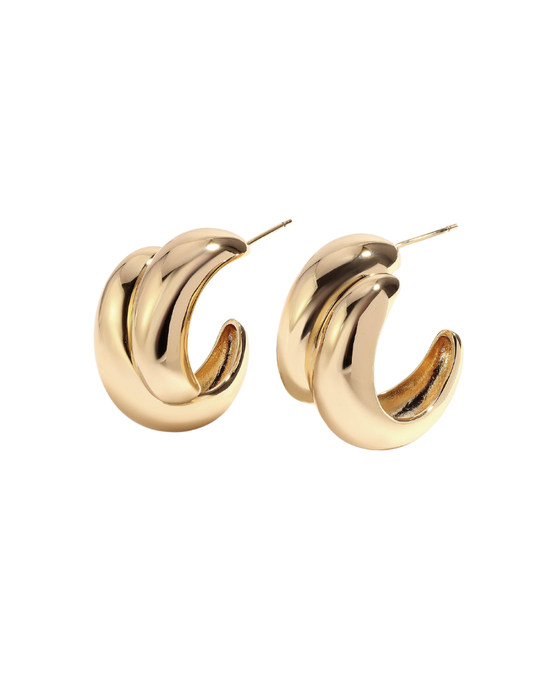 Manon Earrings, Gold