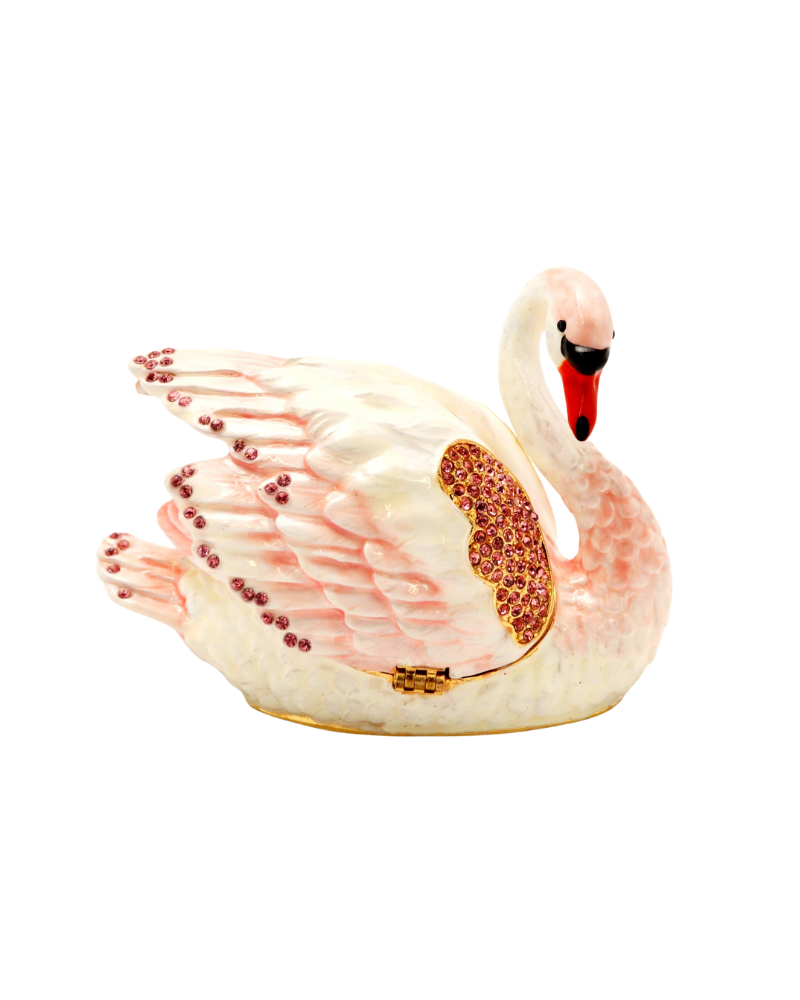 Swan Trinket Box, Pink