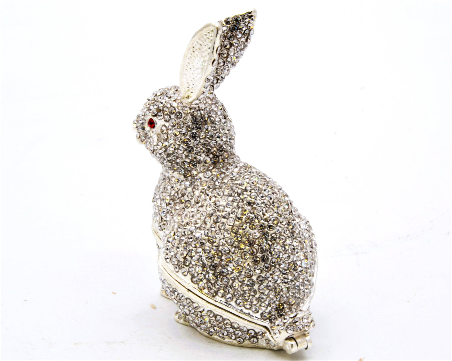 Bejeweled Bunny Trinket Box, Clear