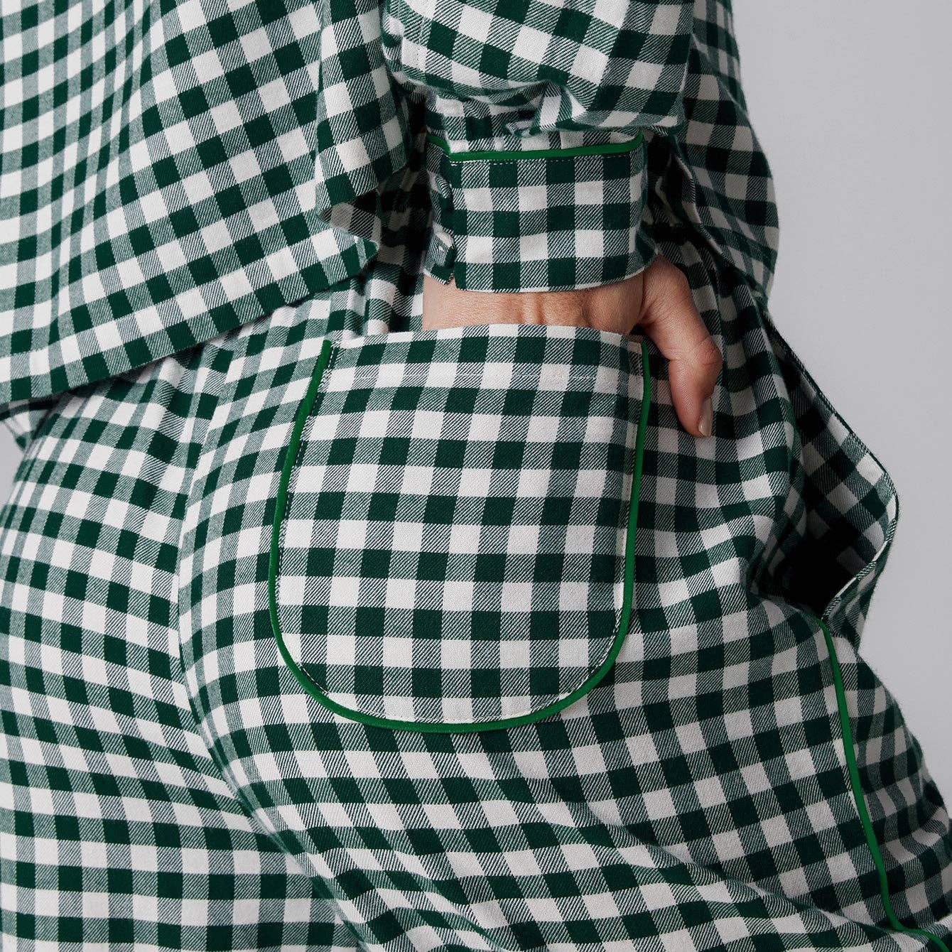 Brushed Flannel Shaped Pant, Verdant Check