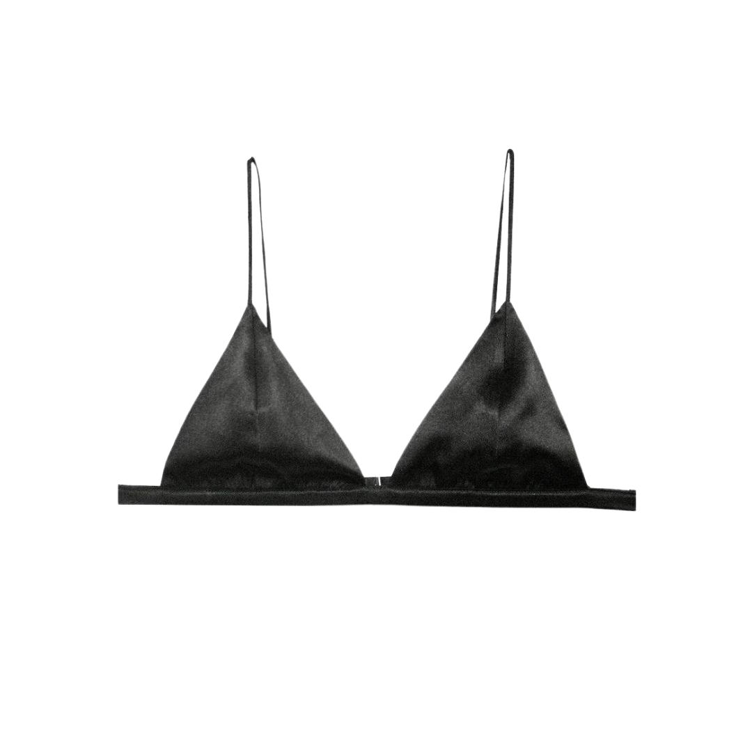 Luxe Triangle Bra, Black
