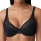 Epirus Half Padded Plunge Bra, Black