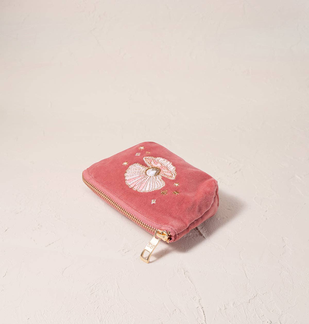 Pearl Shell Rose Pink Coin Purse
