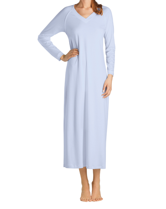 Pure Essence Long Sleeve Gown, Blue Glow