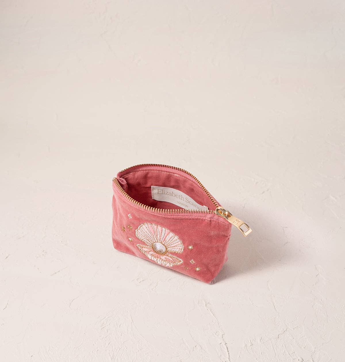 Pearl Shell Rose Pink Coin Purse