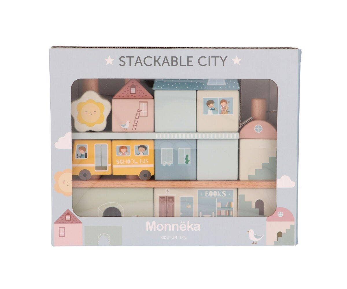 Stackable City Wooden Block Set