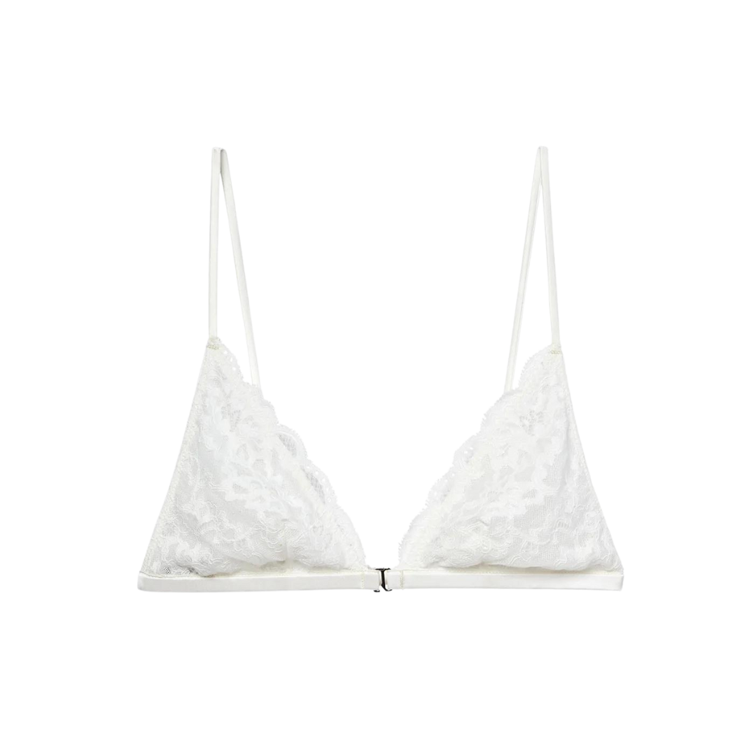 Charlotte Lace Triangle Bra, Ivory
