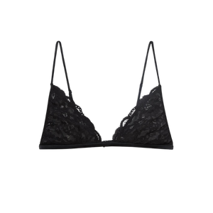 Charlotte Lace Triangle Bra, Black