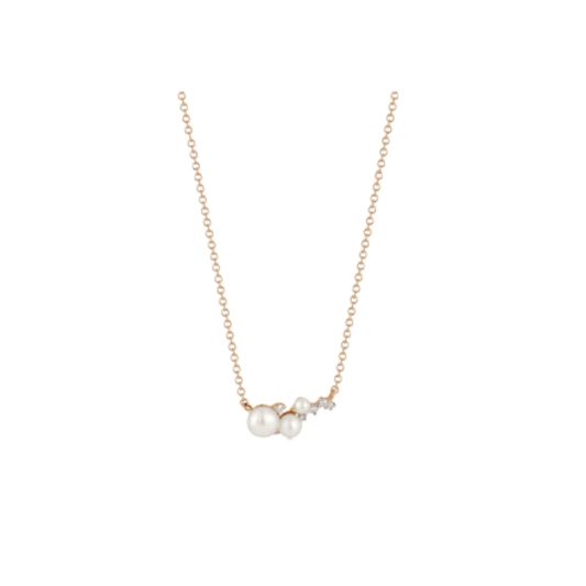 Diamond and Pearl Necklace