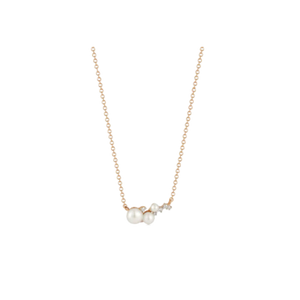 Diamond and Pearl Necklace