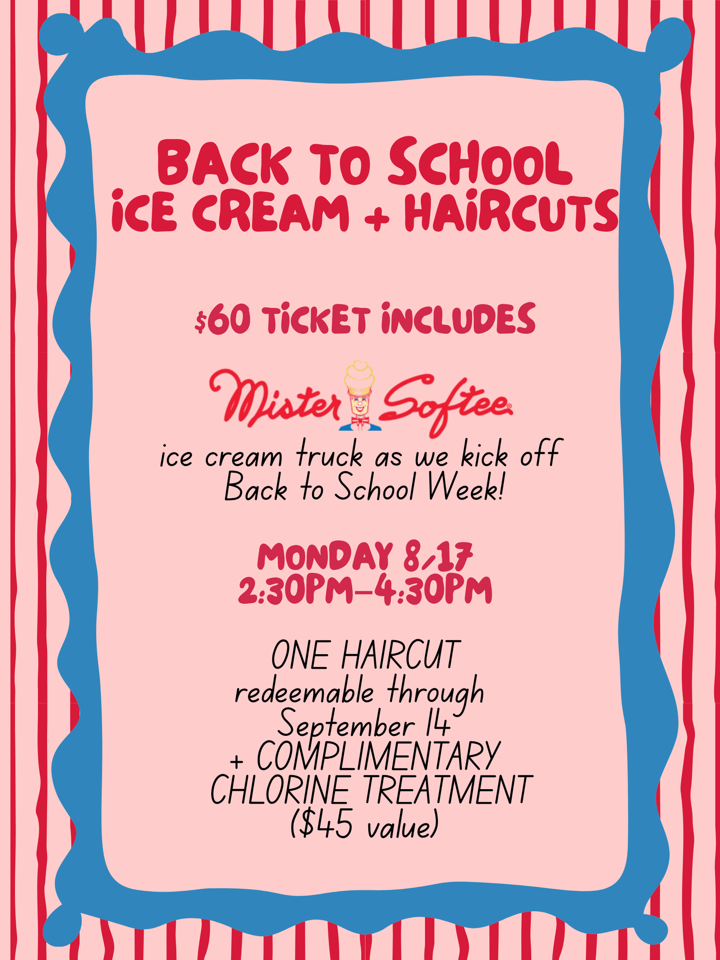 Back to School Ice Cream + Haircuts Ticket