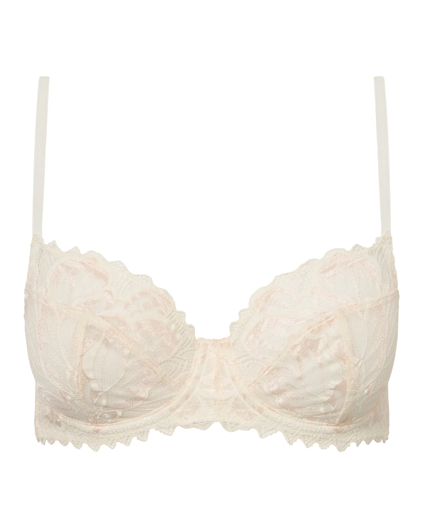 Cosabella Encantata Side Support Bra-Moon Ivory/Pink Lilly