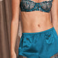 Gabrielle Embroidery Tap Short, Aquamarine