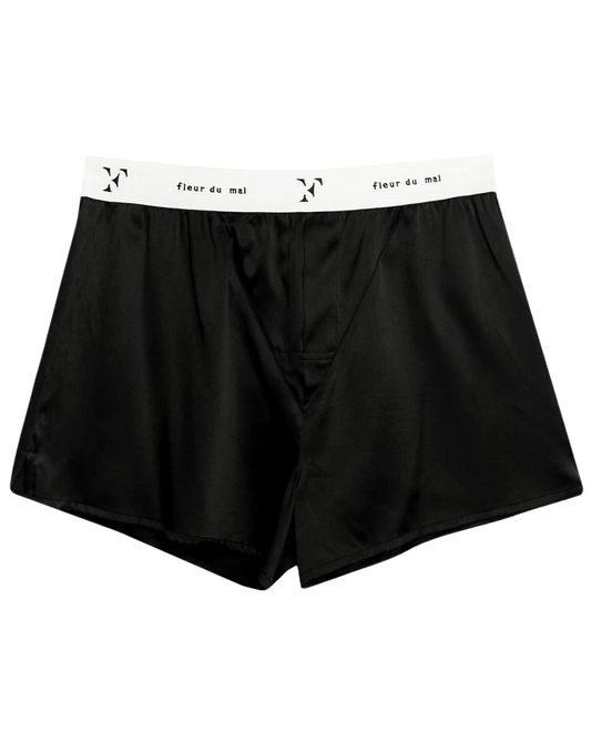 Unisex Washable Silk Boxers, Black