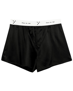 Unisex Washable Silk Boxers, Black