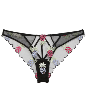 Pineapple Embroidery Cheeky, Black