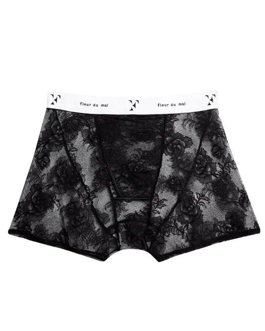 Bouquet Lace Boxer Brief, Black