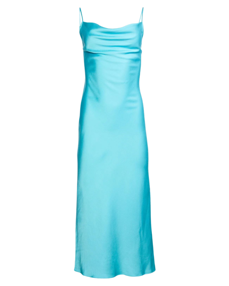 Cowl Neck Slip Dress, Bright Jade