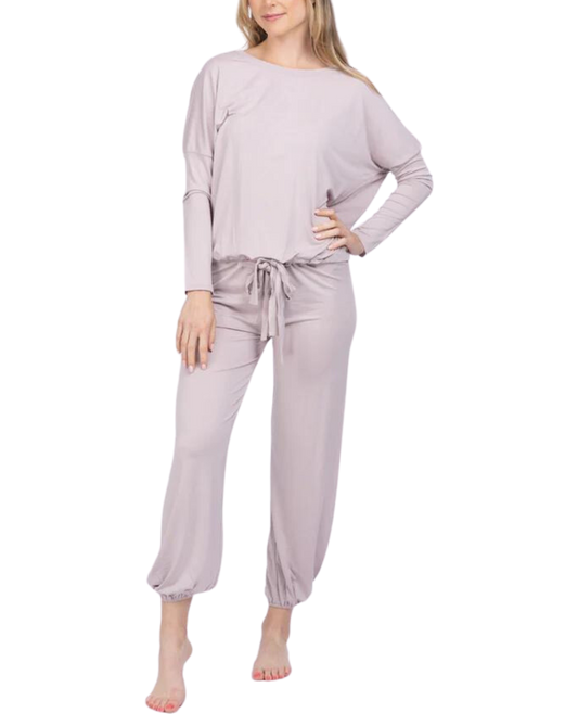 Gisele Slouchy Pj Set, Purple Dust