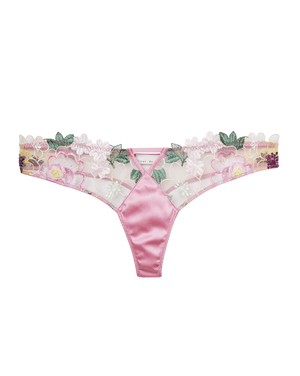 Jardin Embroidery Thong, Bisou