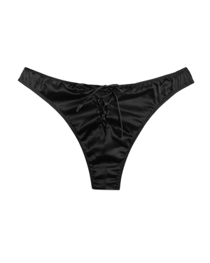 Laced Up Luxe Cheeky, Black