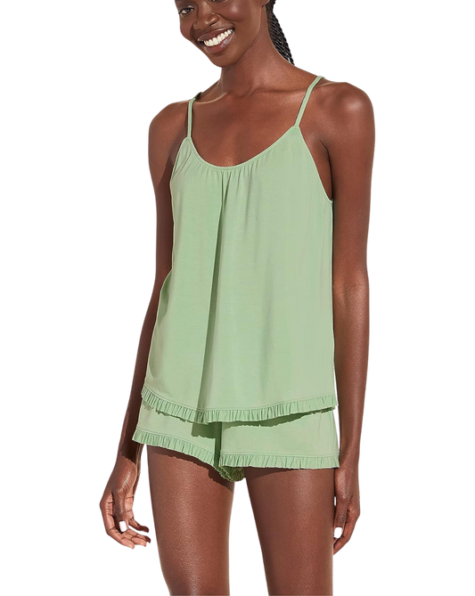 Gisele Modal Ruffle Cami & Short Set, Pistachio