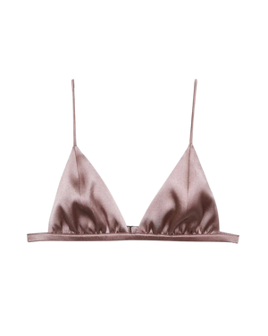 Luxe Triangle Bra, Tan