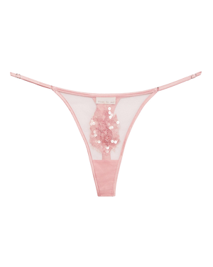 Beaded Appliqué Thong