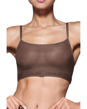 All Mesh Bralette, Cacao
